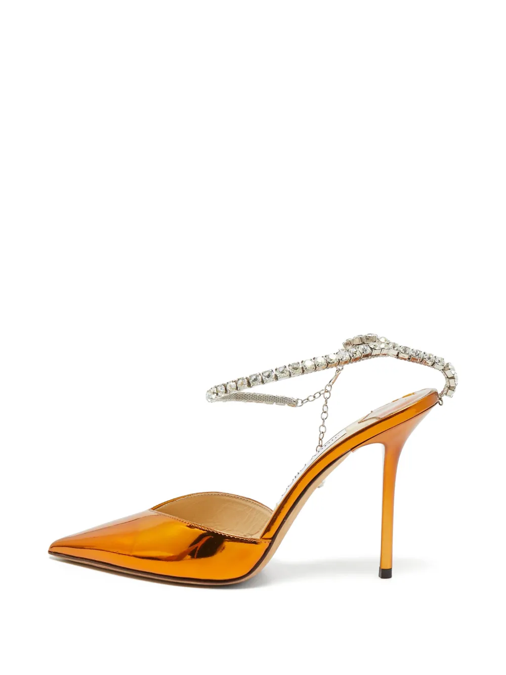 Jimmy Choo Pre-Owned Saeda crystal-embellished pumps - Orange