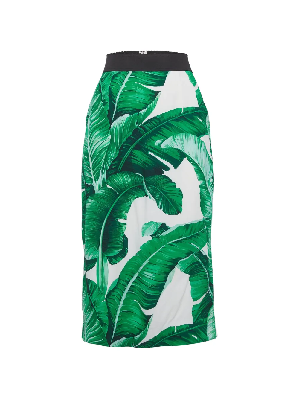 Dolce & Gabbana Pre-Owned Tropical-print pencil midi skirt - Verde