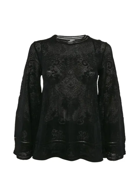 Missoni Pre-Owned floral-knit crew neck top