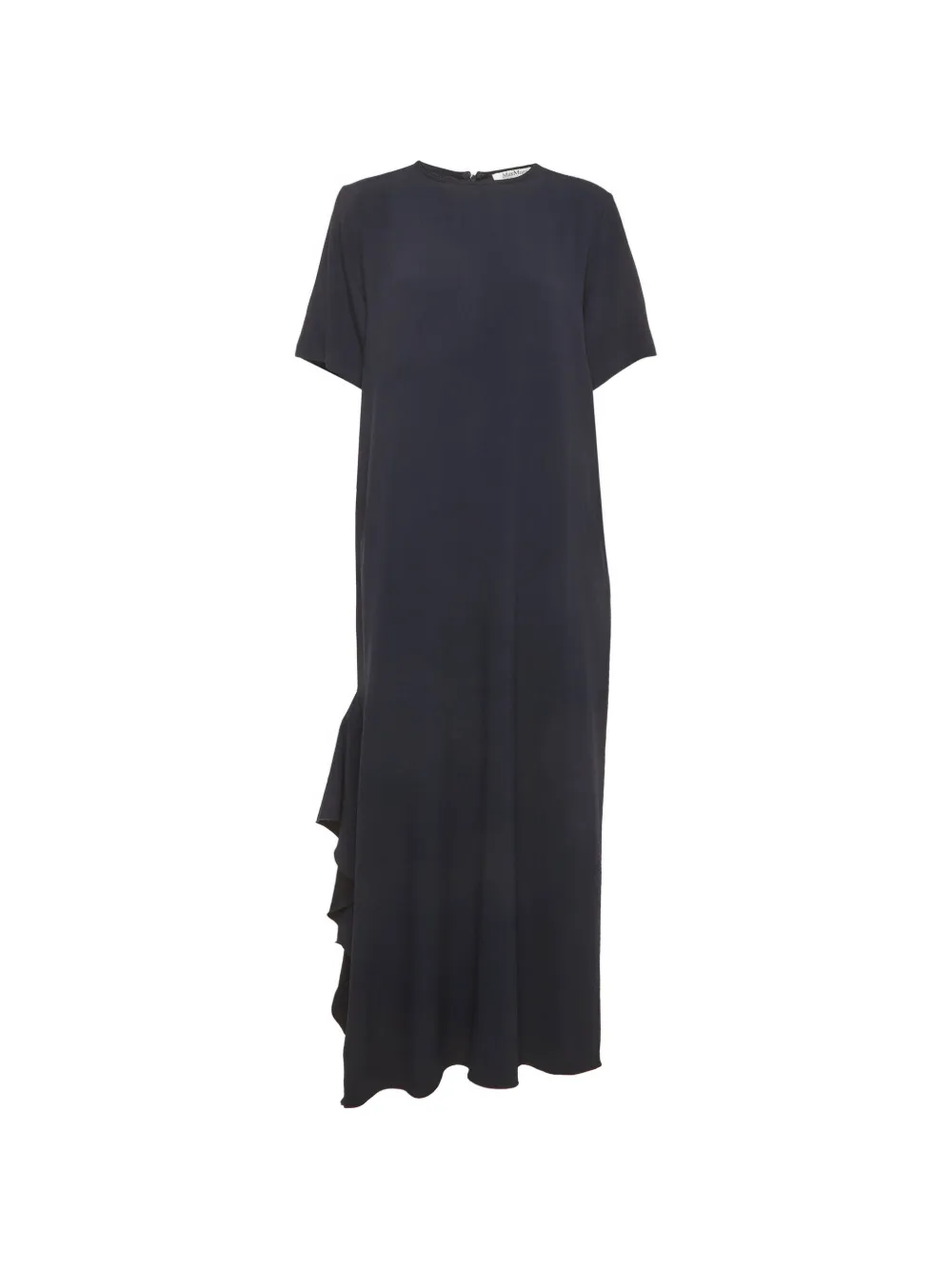 Max Mara maxi asymmetric crepe dress - Blu