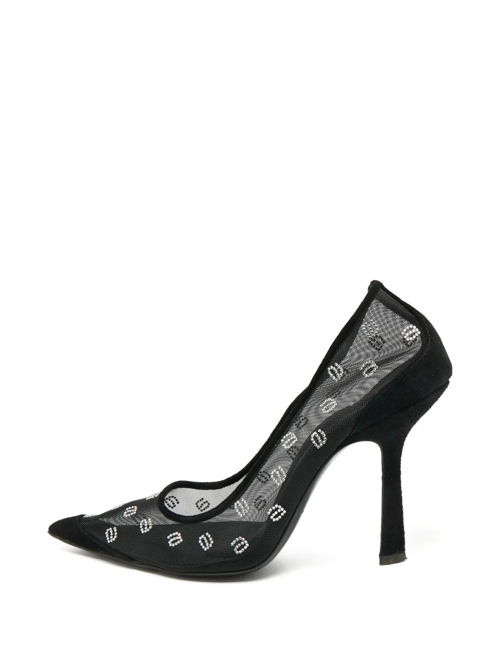 Pre-Owned Alexander Wang escarpins Delphine à logo orné de cristaux - Noir Pre-Owned Alexander Wang escarpins Delphine à logo orné de cristaux - Noir