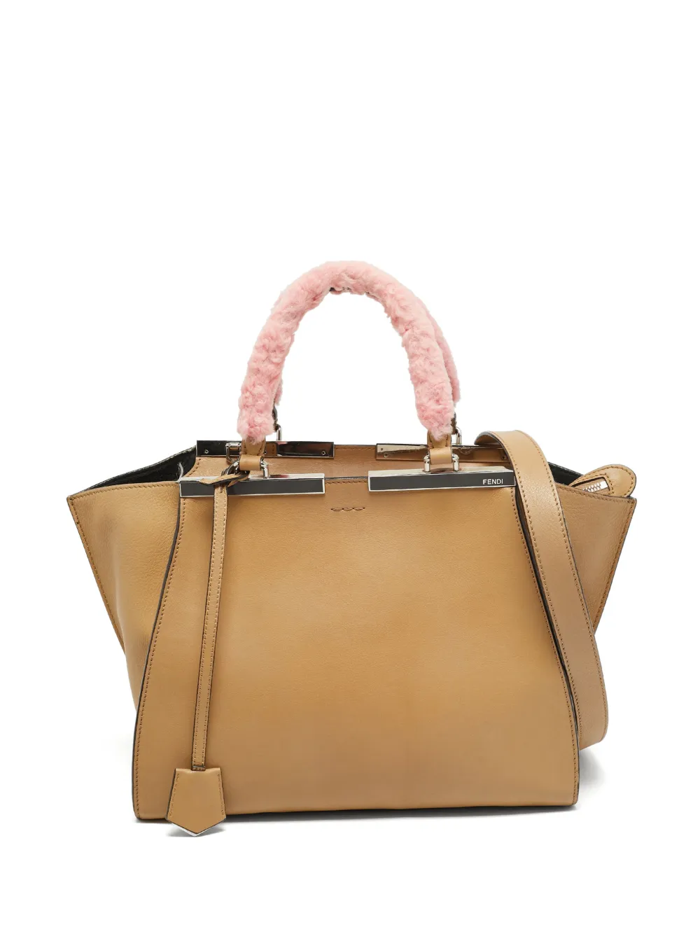 Fendi Pre-Owned 2014 medium 3Jours shearling-handle tote bag - Toni neutri