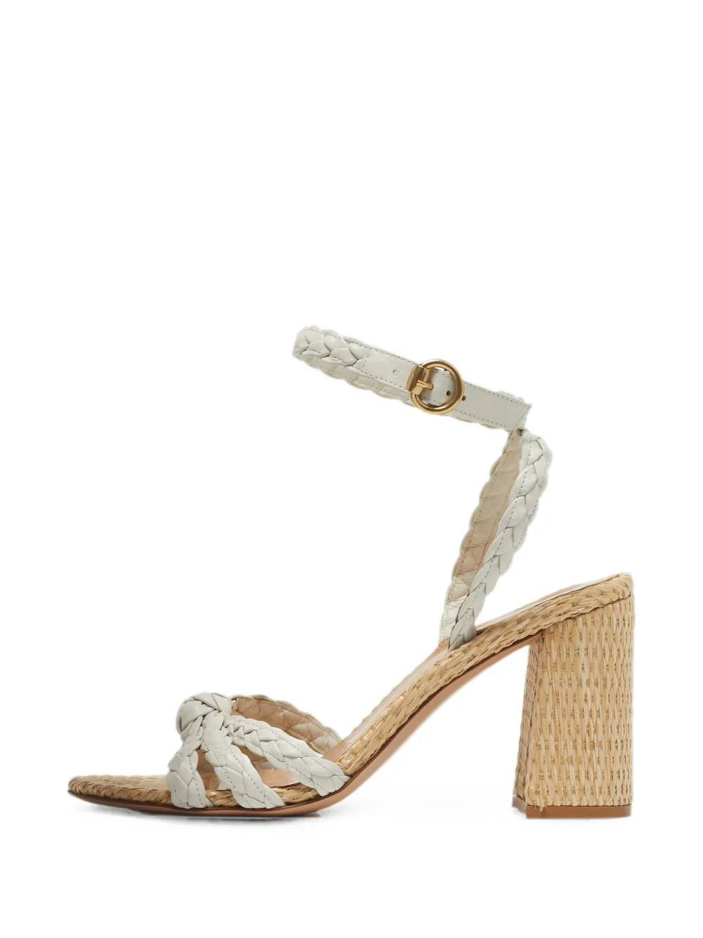 Gianvito Rossi woven ankle-strap sandals - White