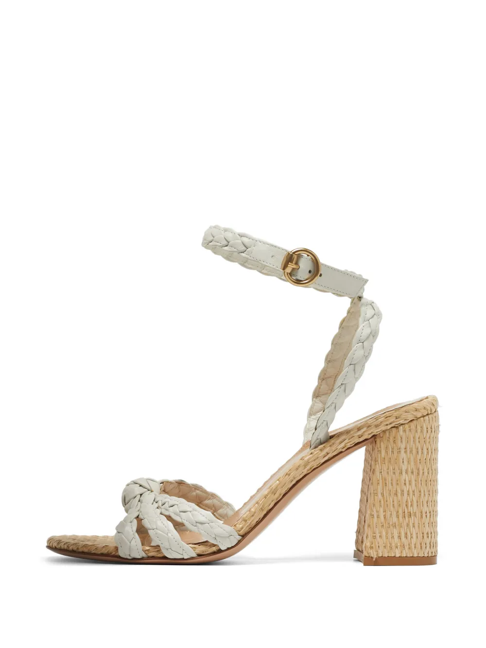 Gianvito Rossi woven ankle-strap sandals - Weiß