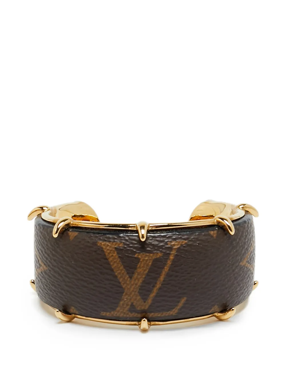 Louis Vuitton Pre-Owned Monogram canvas cuff bracelet - Gold