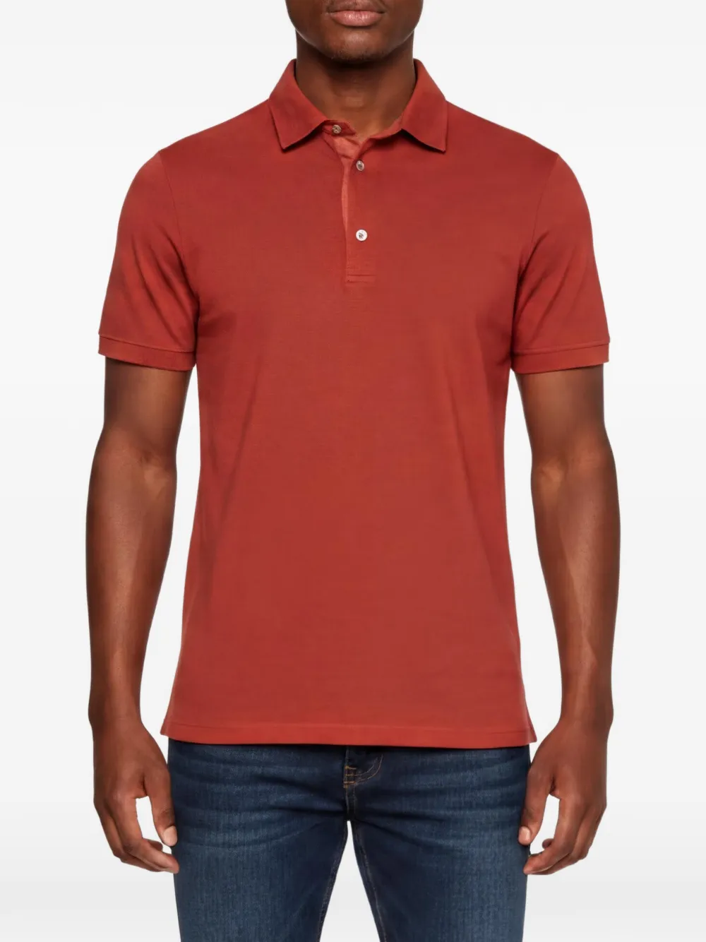 Loro Piana Pre-Owned piqué-knit short-sleeved polo shirt - Arancione