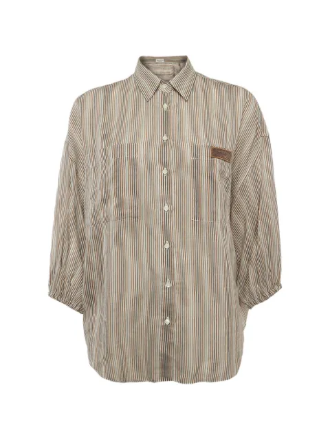 Brunello Cucinelli t-shirt à ornements métalliques