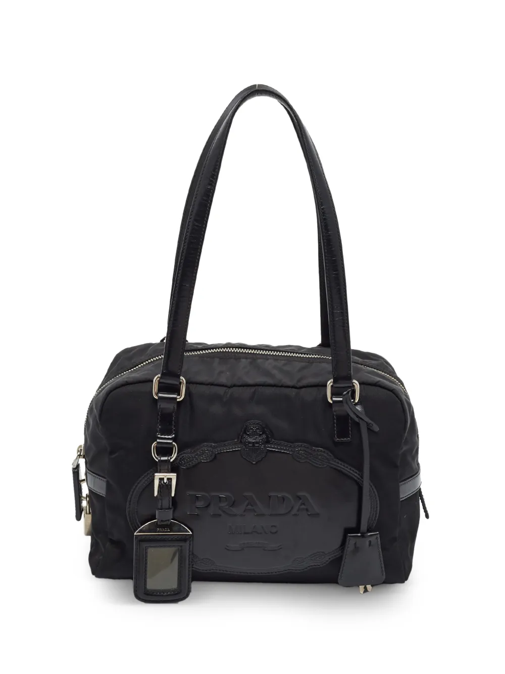 Prada Pre-Owned logo embossed tote bag - Nero