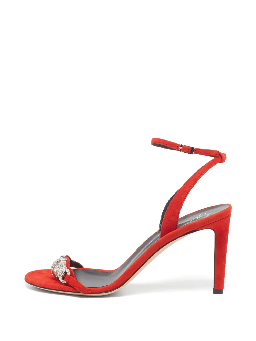 Giuseppe Zanotti Vintage crystal-embellished ankle-strap heeled sandals - Rot