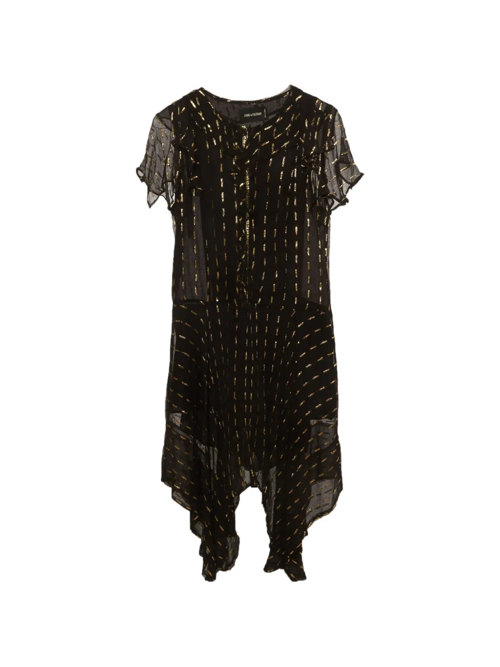 Zadig&Voltaire ruffled crepe mini dress - Nero