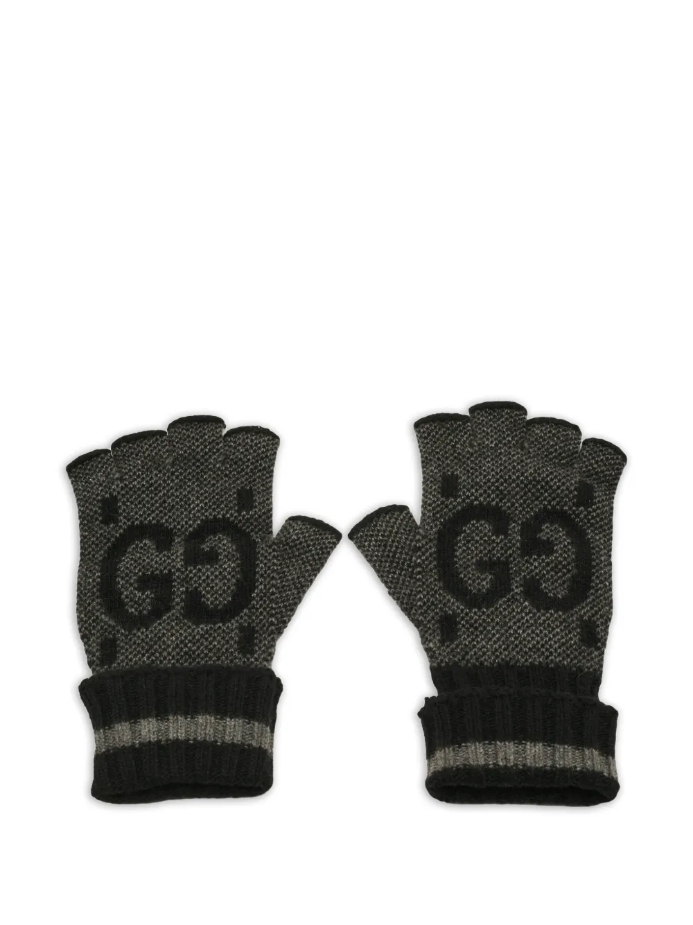 Gucci Pre-Owned Guanti con mezze dita GG - Grigio