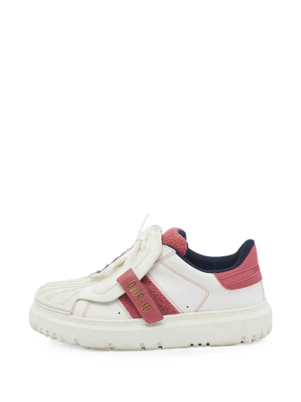 Christian Dior Pre-Owned lace-up leather sneakers - Weiß