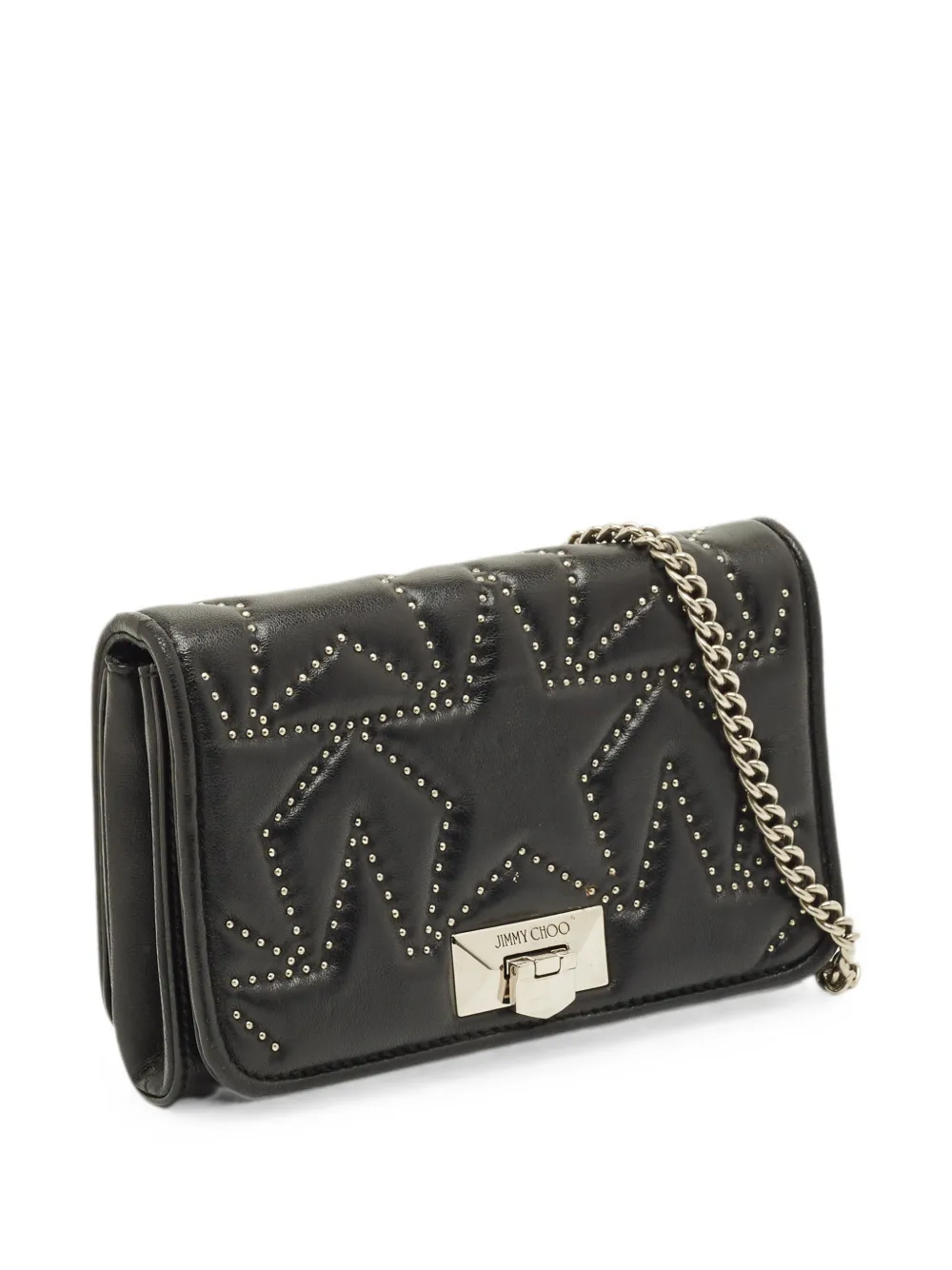 JIMMY CHOO バッグ　HELIA BOWLING Jimmy Choo Pre-Owned Helia star-studded Shoulder Bag | Black