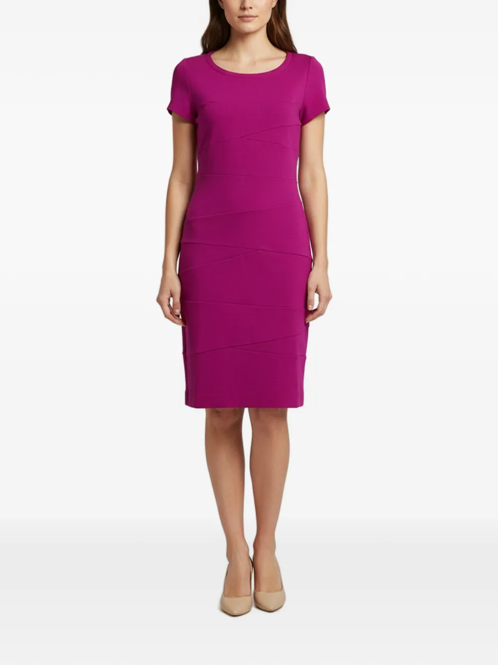 DVF Diane von Furstenberg paneled jersey midi dress - Rosa