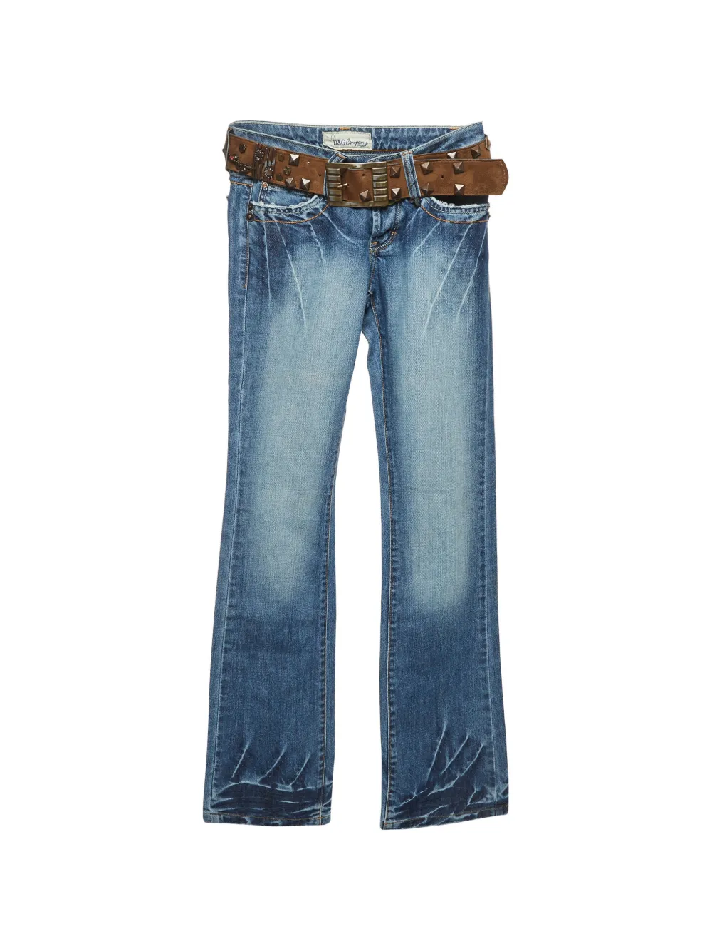 Dolce & Gabbana Pre-Owned belted pocket jeans - Blu