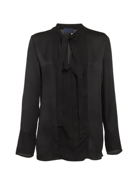 Lanvin Pre-Owned crinkled pussy-bow blouse