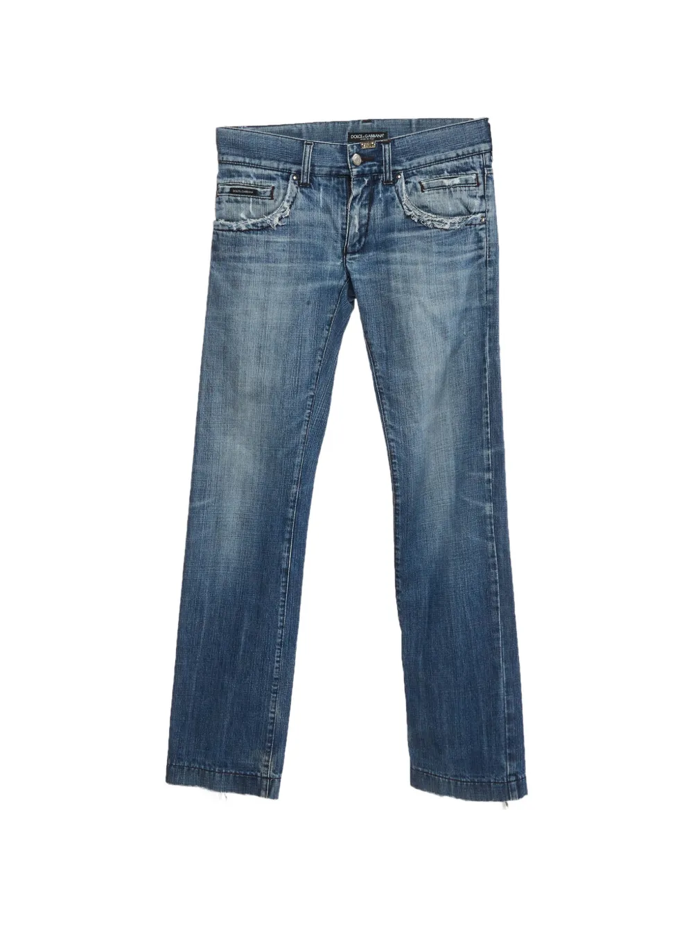 Dolce & Gabbana Pre-Owned distressed slim-fit jeans - Blu