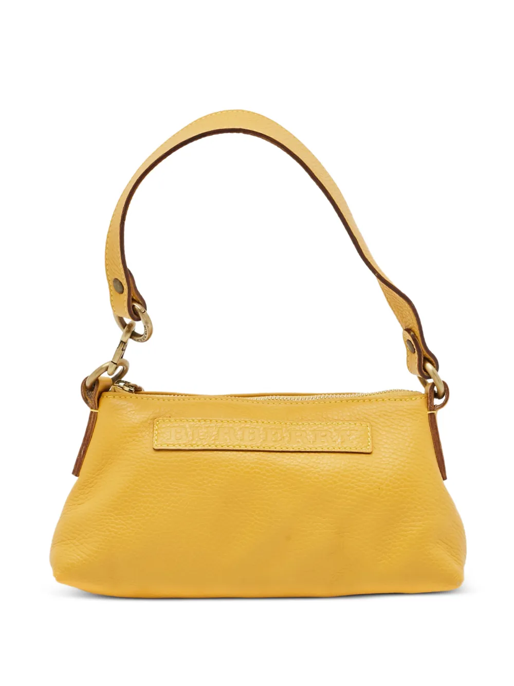 Burberry Pre-Owned logo-detail leather shoulder bag - Giallo