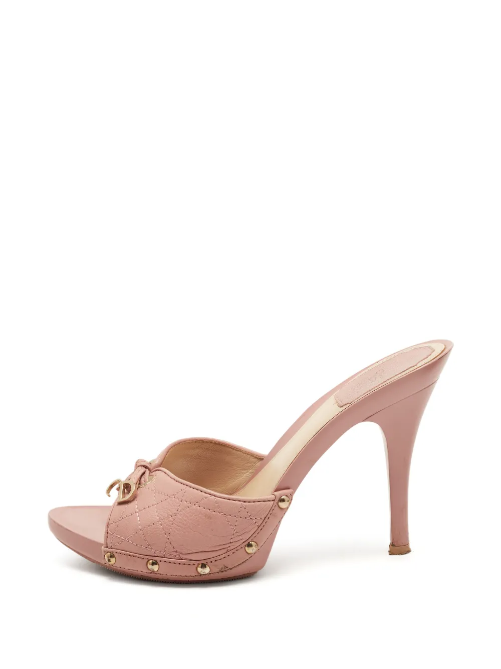 Christian Dior Pre-Owned logo-charm mules - Rosa