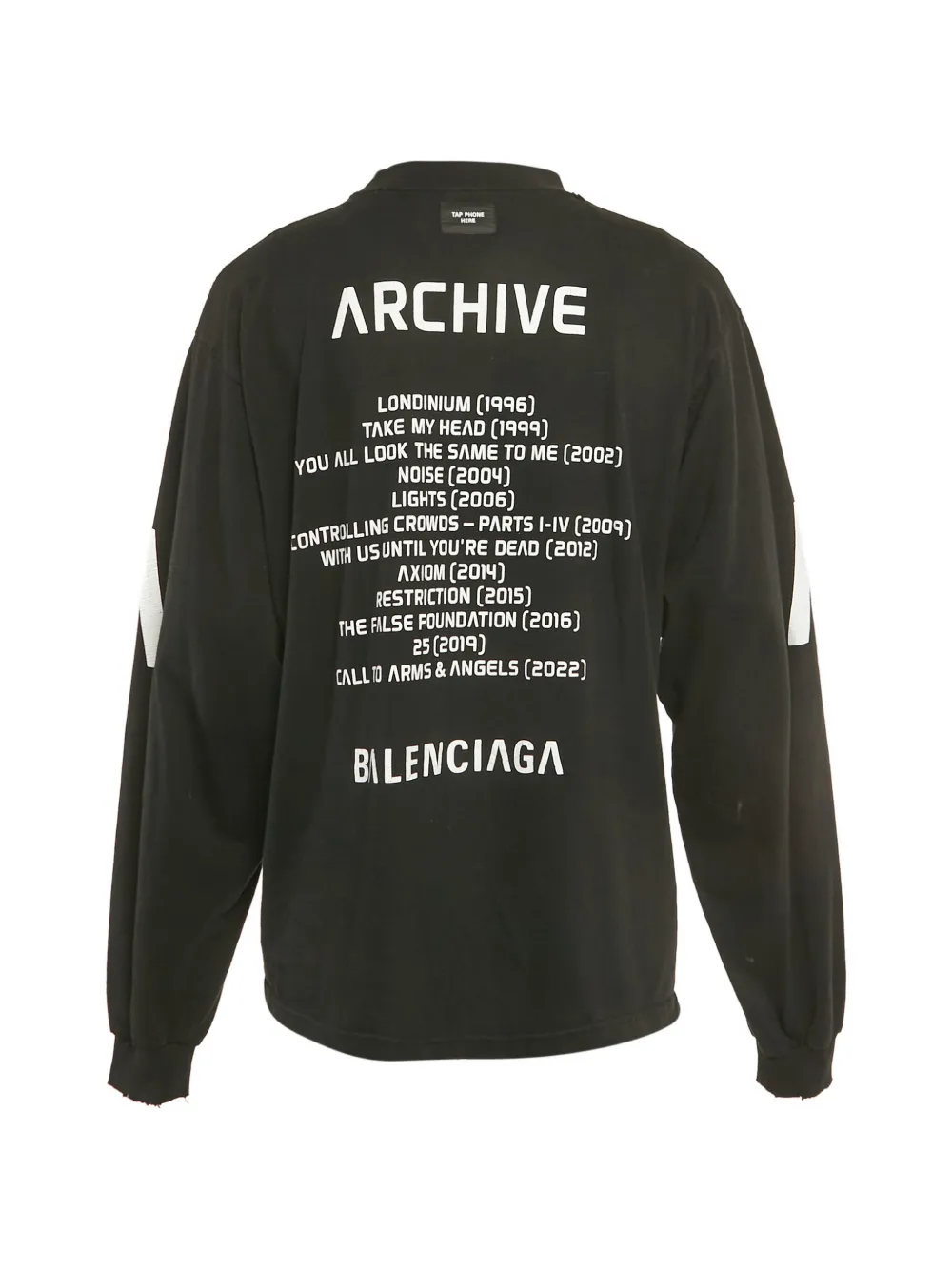 Balenciaga Pre-Owned Music Archive Distressed T-shirt | Black