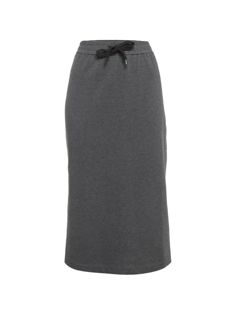 Brunello Cucinelli drawstring pencil midi skirt - Grigio