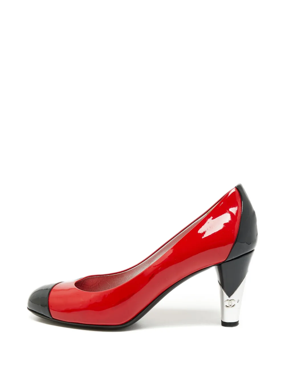 CHANEL Pre-Owned Pumps CC con punta a contrasto - Rosso