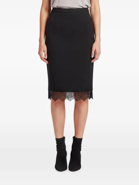 Escada Pre-Owned jupe mi-longue à franges ornées de perles