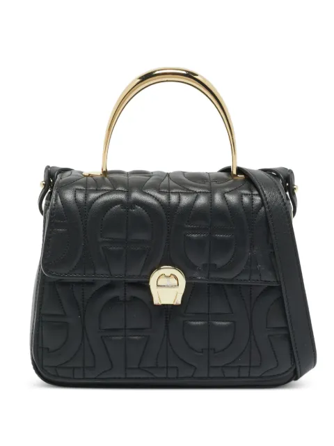 Aigner Vintage Genoveva horseshoe-embossed tote bag 