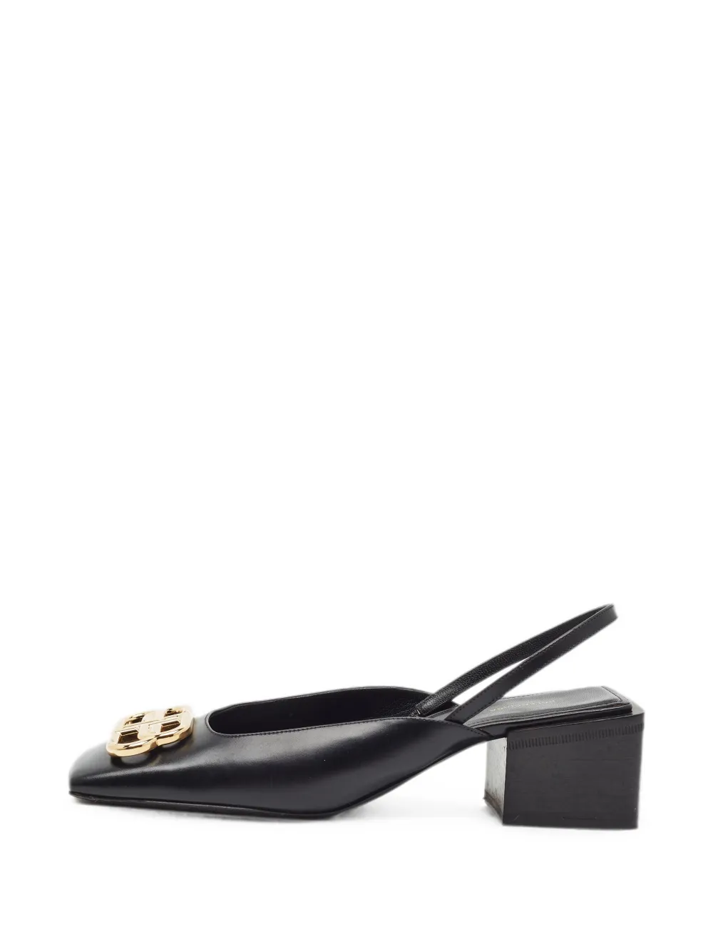 Balenciaga Pre-Owned Double BB Pumps mit eckiger Kappe - Schwarz