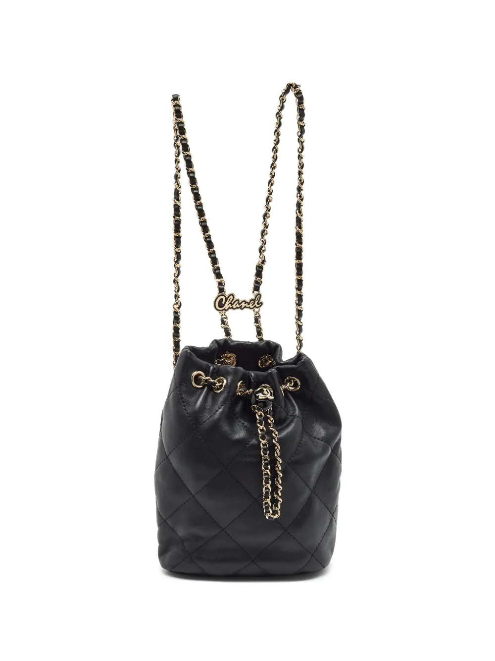 CHANEL Pre-Owned CC Script quilted backpack - Nero