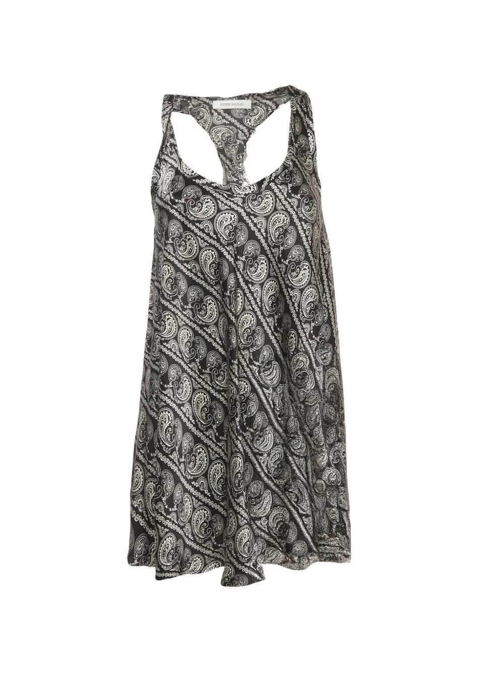 Pierre Balmain paisley-print sleeveless blouse - Nero