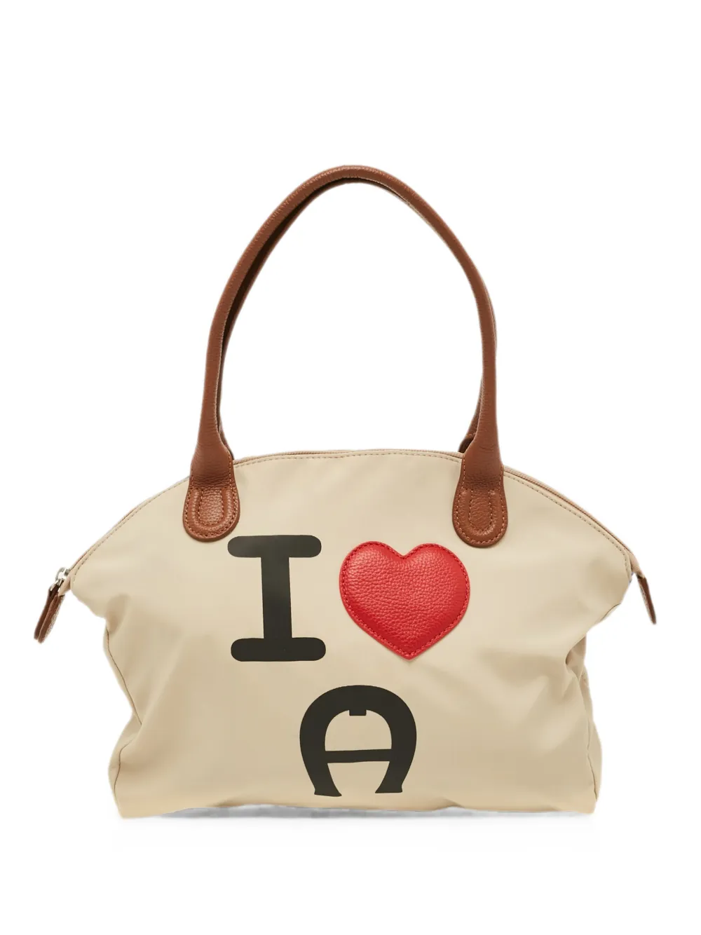 Aigner Vintage heart-patch shoulder bag - Toni neutri