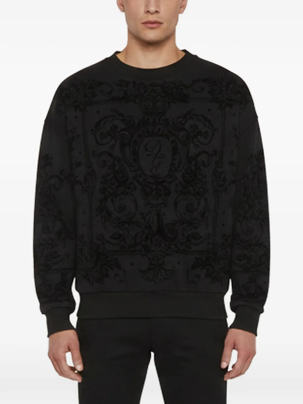 Dolce & Gabbana Pre-Owned Baroque-logo sweatshirt - Nero