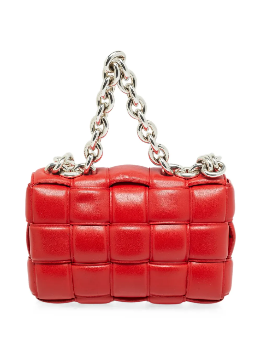 Bottega Veneta Pre-Owned Cassette gewatteerde schoudertas Rood