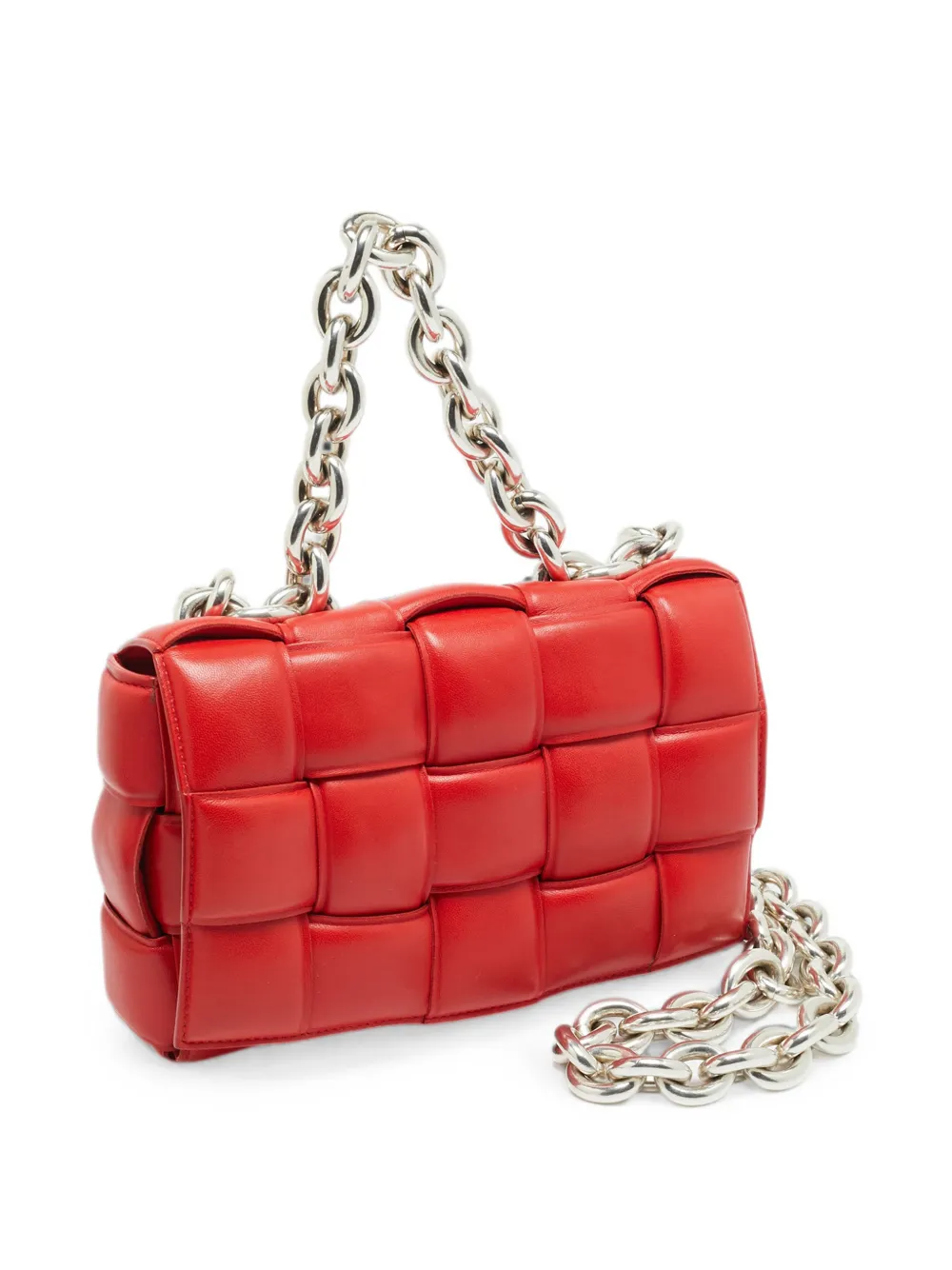 Bottega Veneta Pre-Owned Cassette gewatteerde schoudertas Rood
