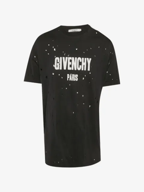 Givenchy Pre-Owned distressed logo-print T-shirt