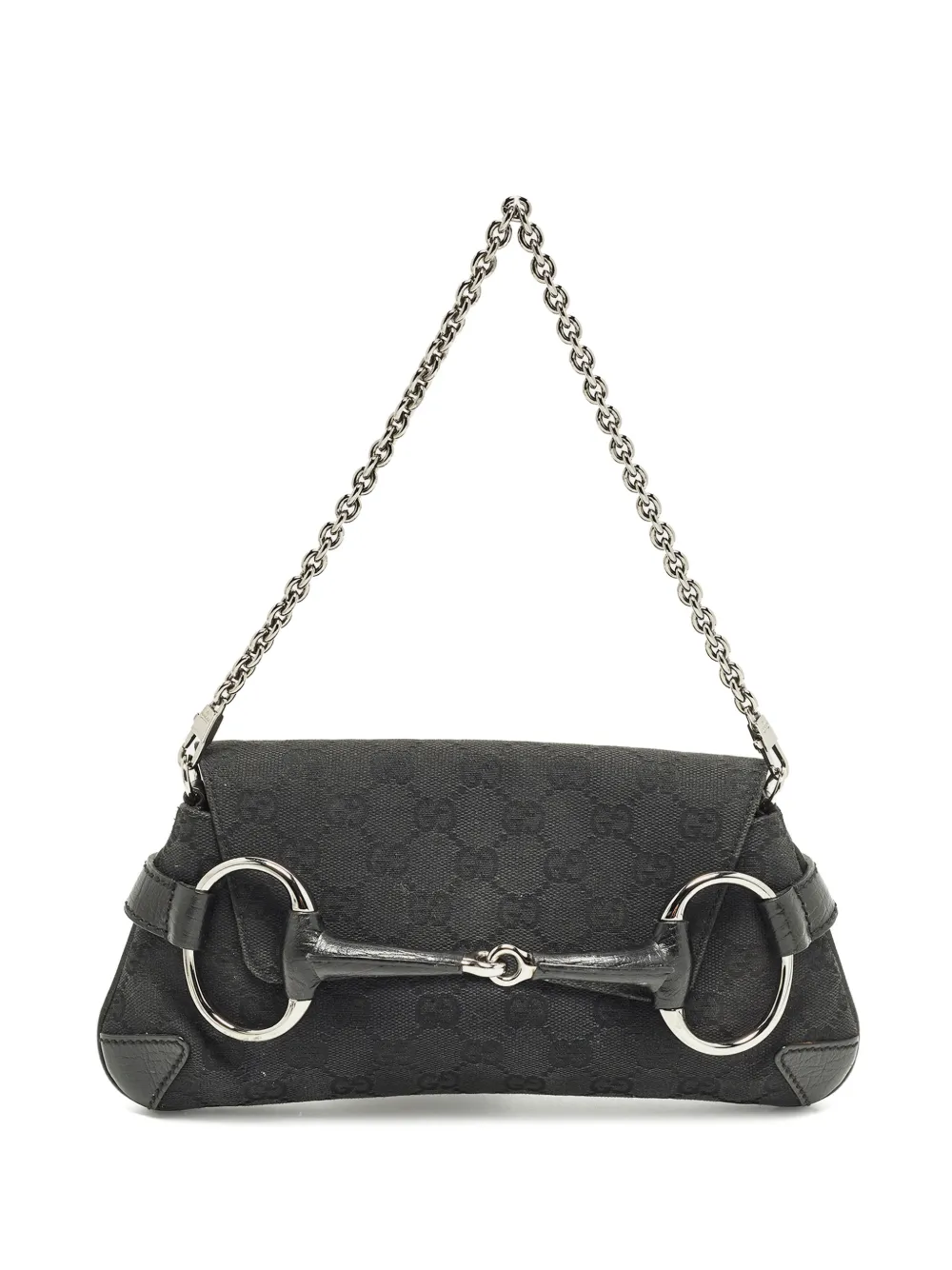 Gucci Pre-Owned Horsebit GG clutch bag - Nero