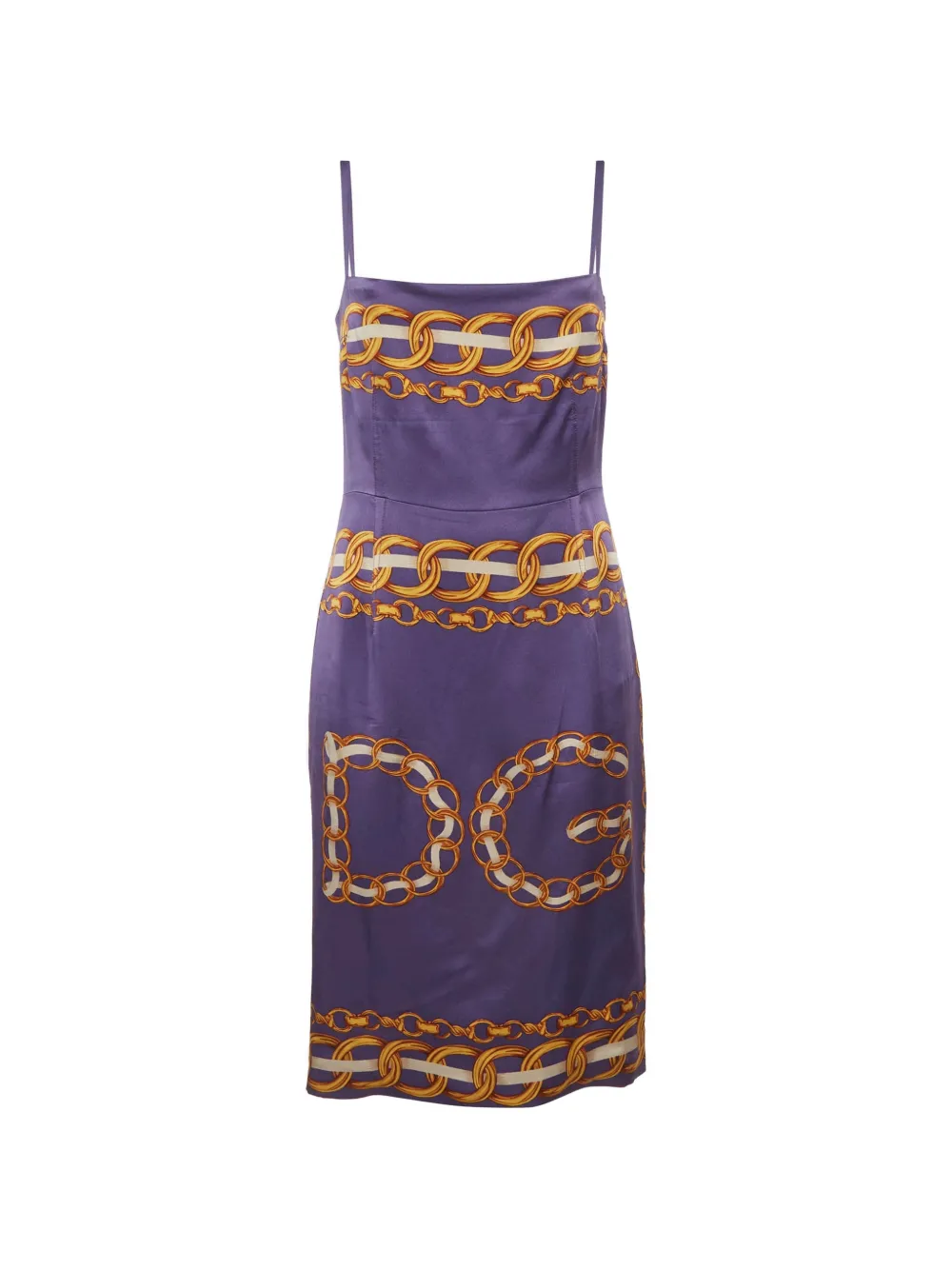 Dolce & Gabbana Pre-Owned chain-print sleeveless mini dress - Viola