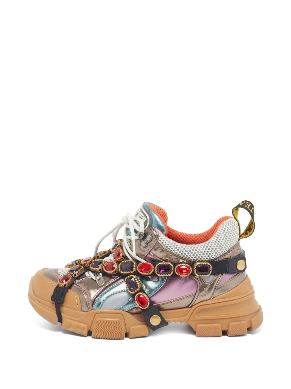 Gucci Pre-Owned Sneakers Flashtrek con decorazione - Oro