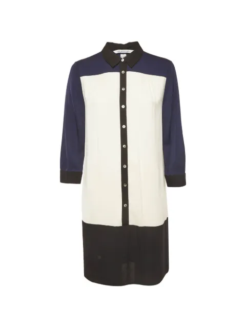 Dvf Vintage colour-block shirt dress