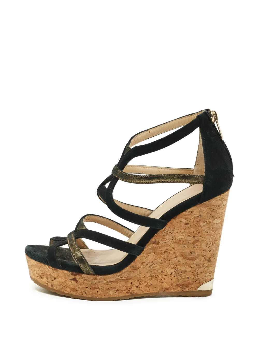 Jimmy Choo Pre-Owned Portia wedge-heel sandals - Schwarz