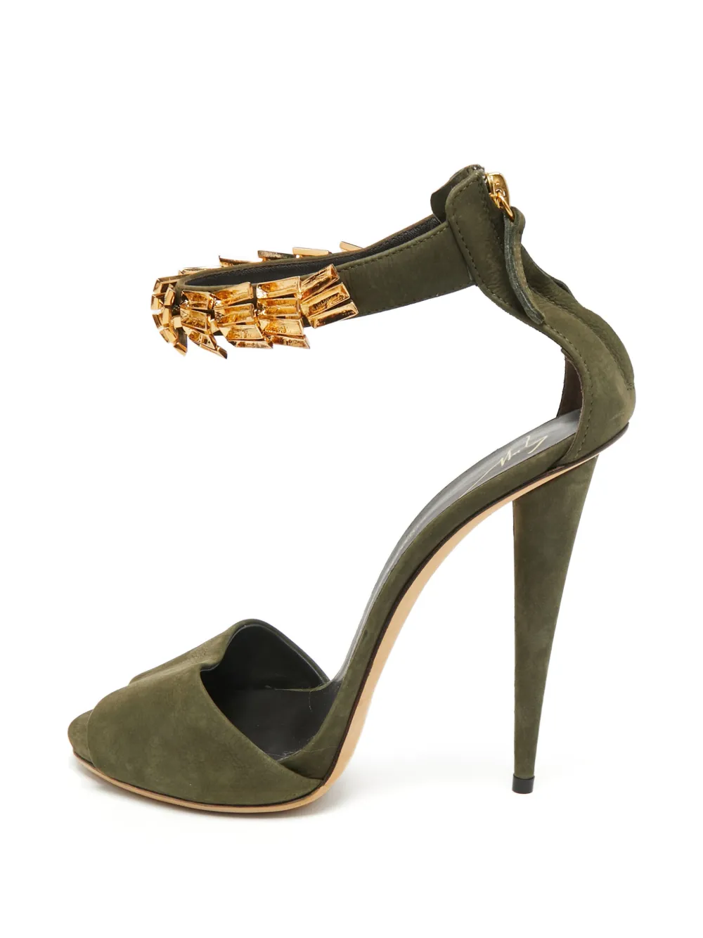 Giuseppe Zanotti Vintage Sandali in pelle con tacco - Verde