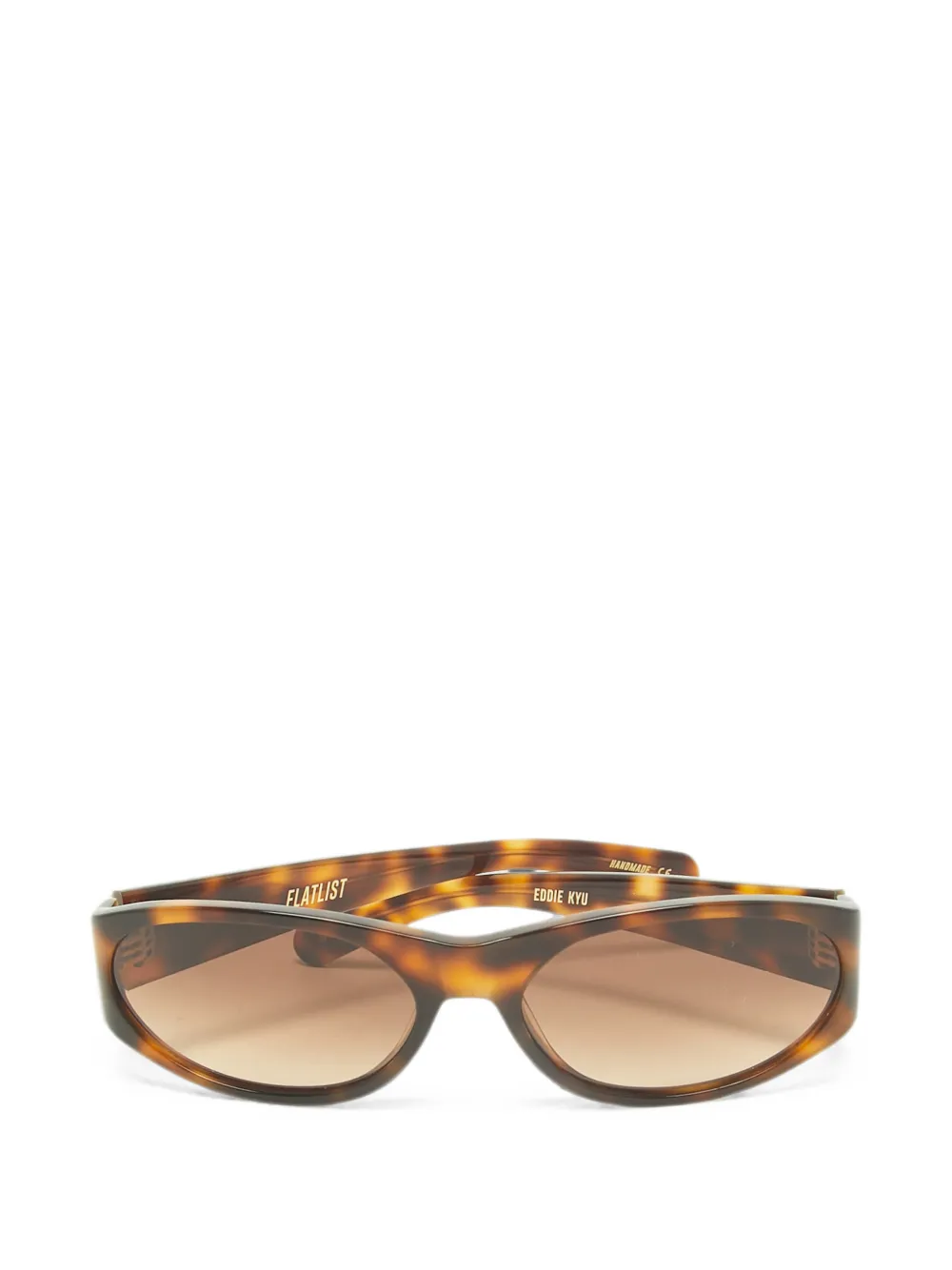 Pre-owned Flatlist Eddie Kyu Oval Sunglasses In Brown