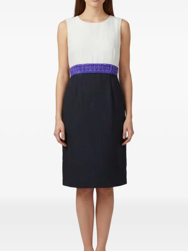 escada blue dress Pre-Owned Jacquard Embellished Midi | Sophia Maxi Dress - sexy summer maxi dresses Color:#4-Deep Lilac