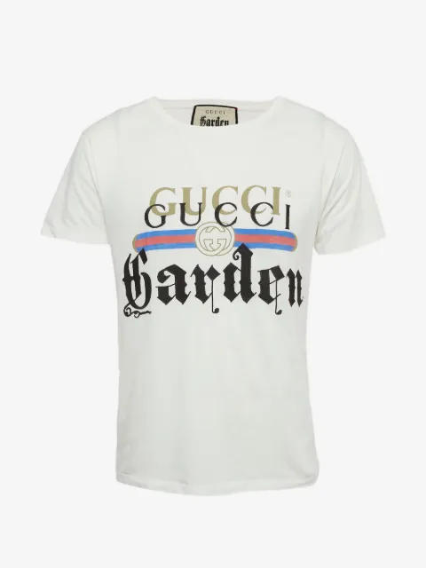 Gucci Pre-Owned Gucci Garden embroidered T-shirt