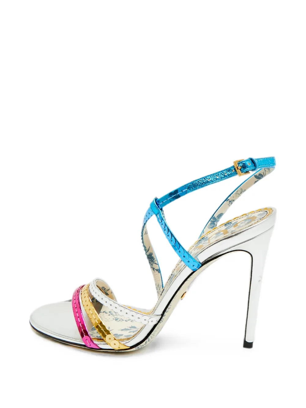 Gucci Pre-Owned sequin-embellished slingback heeled sandals - Silber