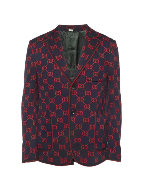 Gucci Pre-Owned GG jacquard knit blazer