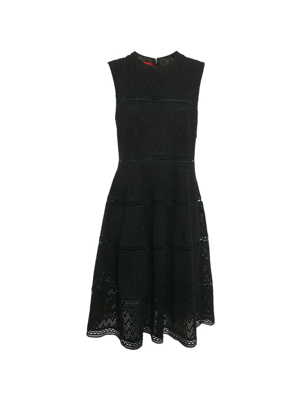 Carolina Herrera Vintage robe en maille ajourée à design sans manches - Noir