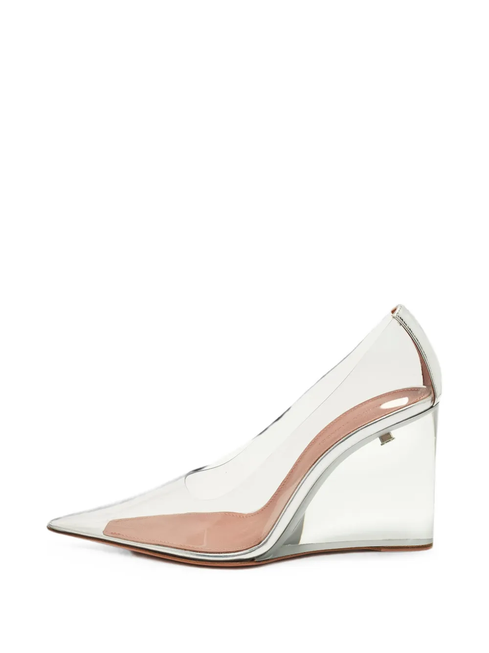 Amina Muaddi Ane wedge pumps - Bianco