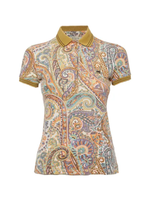 Etro Pre-Owned paisley-print polo T-shirt